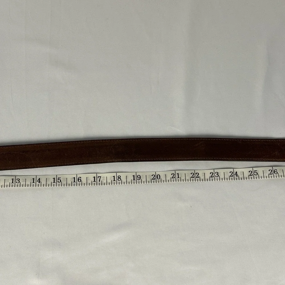 Dockers Genuine Leather Belt Men's Size 36 Brown Embossed Made in Argentina